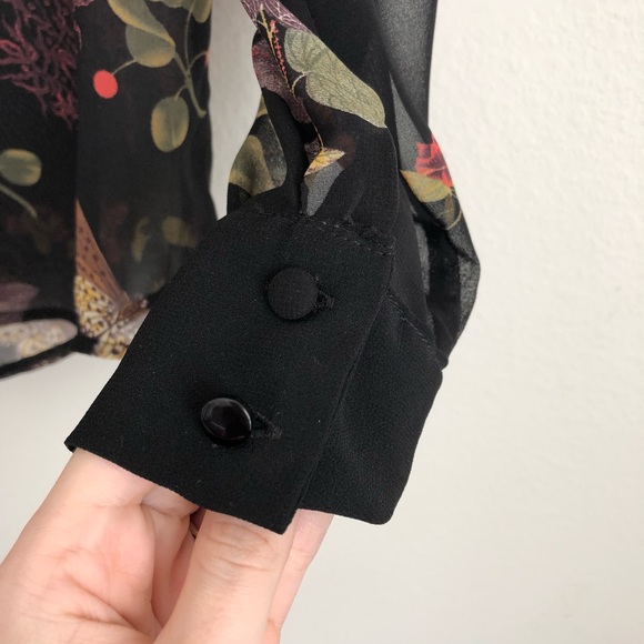 KENSIE • butterfly sequin chiffon top - Picture 5 of 5